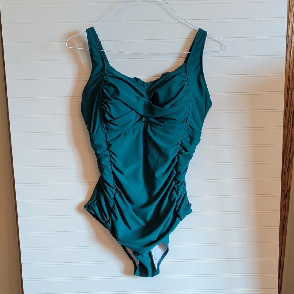Aqua Eve Women's Teal One Piece swimsuit, sz. 14, NWT